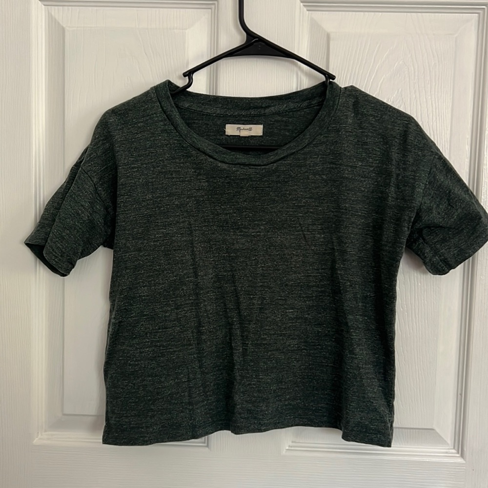 Madewell Forest Green Crop Top